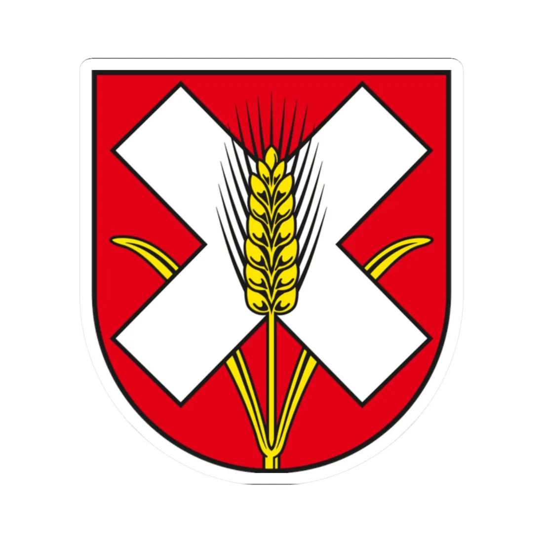 DE-ST 15-0-83-531 Bottmersdorf COA (Germany) (Coat of Arms) STICKER Vinyl Kiss-Cut Decal - The Sticker Space