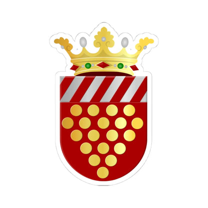 De Wijk wapen (Netherlands) (Coat of Arms) STICKER Vinyl Kiss-Cut Decal 4 Inch White - The Sticker Space