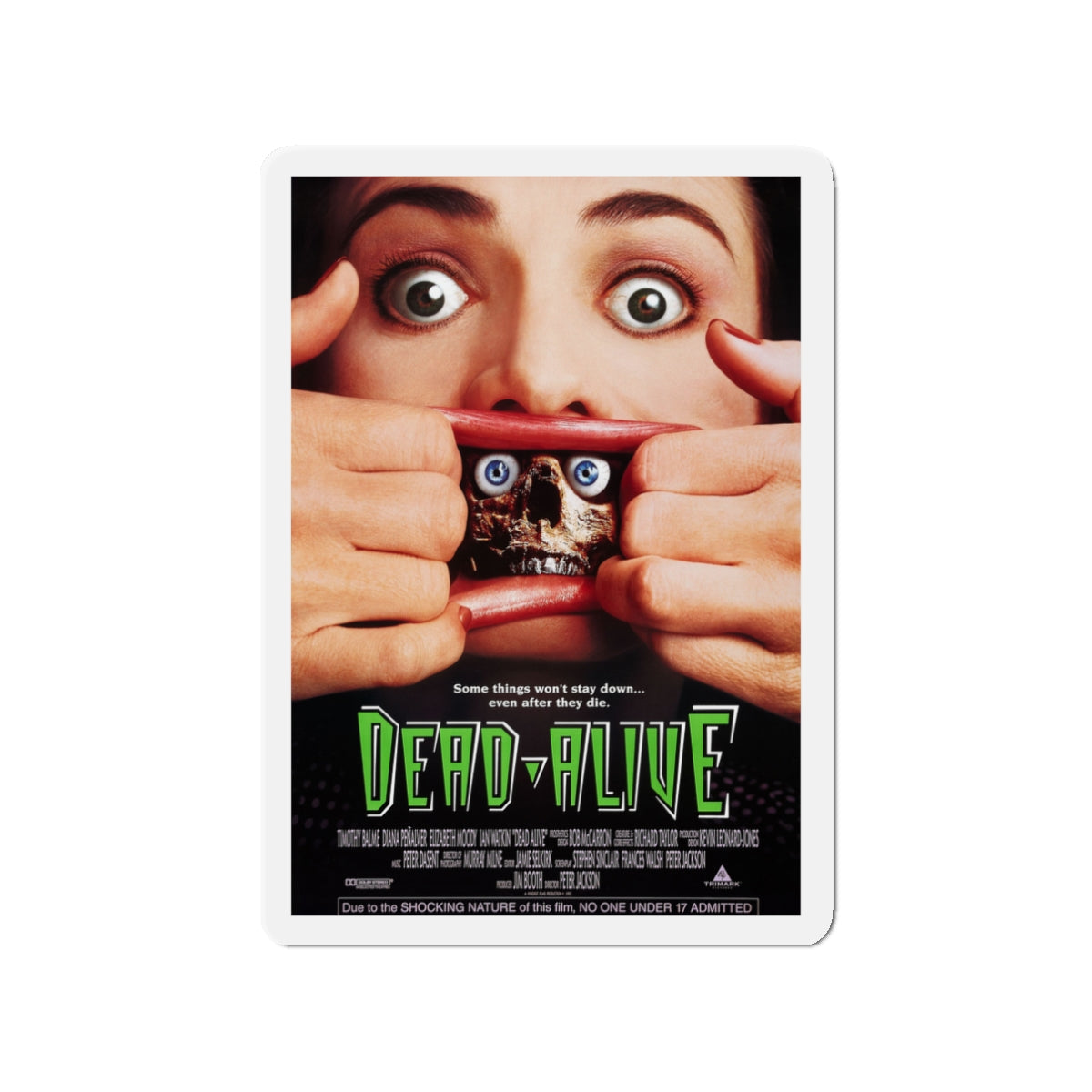 DEAD-ALIVE (BRAINDEAD) 1992 Movie Poster - Die-Cut Magnet-3" x 3"-The Sticker Space