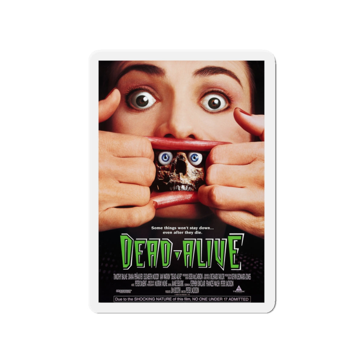 DEAD-ALIVE (BRAINDEAD) 1992 Movie Poster - Die-Cut Magnet-4" x 4"-The Sticker Space