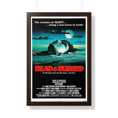 DEAD & BURIED 1981 - Framed Movie Poster 20" x 30" Walnut - The Sticker Space