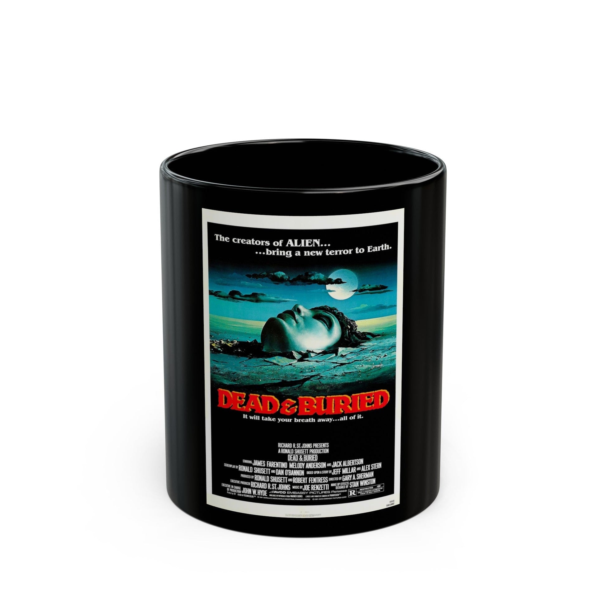 DEAD & BURIED 1981 Movie Poster - Black Coffee Mug-11oz-The Sticker Space