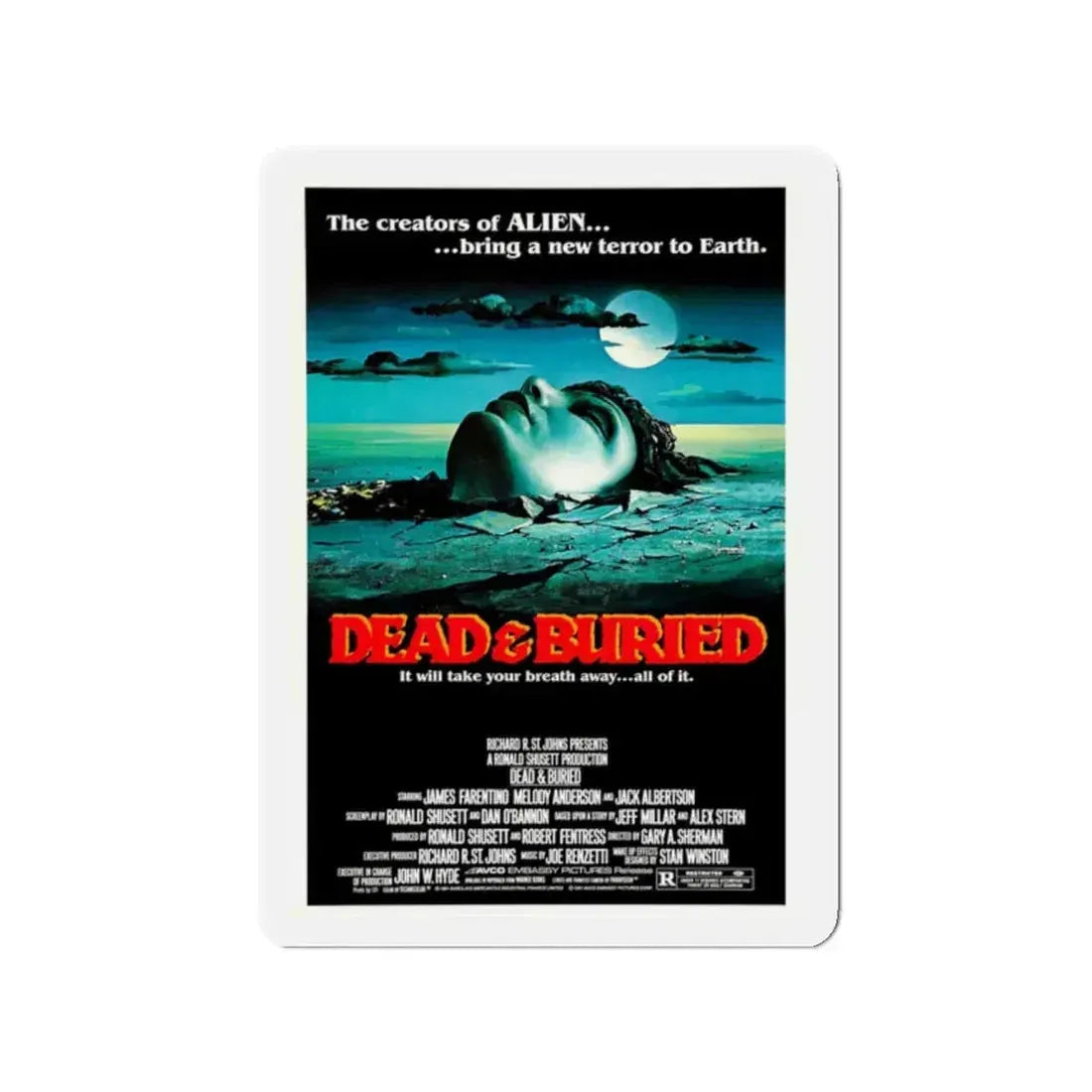 DEAD & BURIED 1981 Movie Poster - Refrigerator Magnet 2 Inch - The Sticker Space