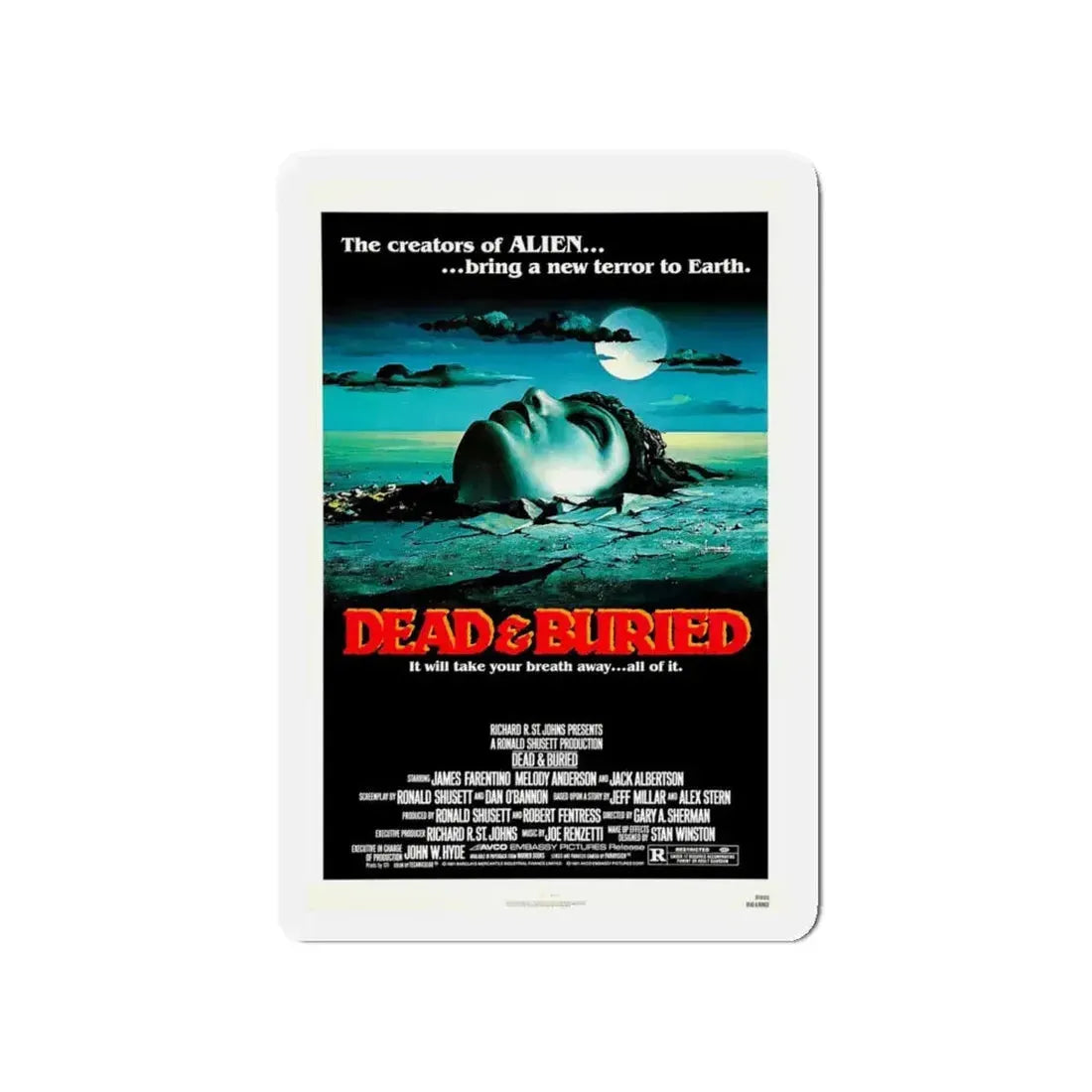 DEAD & BURIED 1981 Movie Poster - Refrigerator Magnet 4 Inch - The Sticker Space