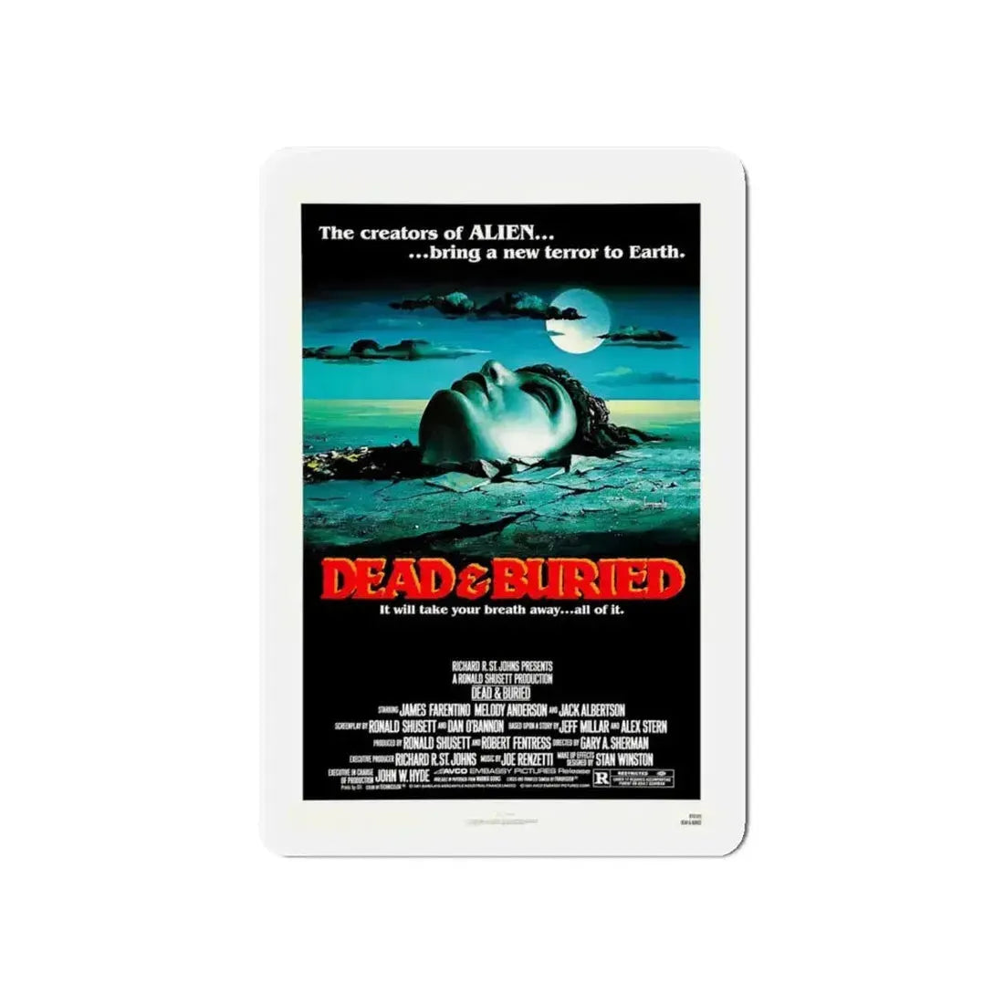 DEAD & BURIED 1981 Movie Poster - Refrigerator Magnet - The Sticker Space