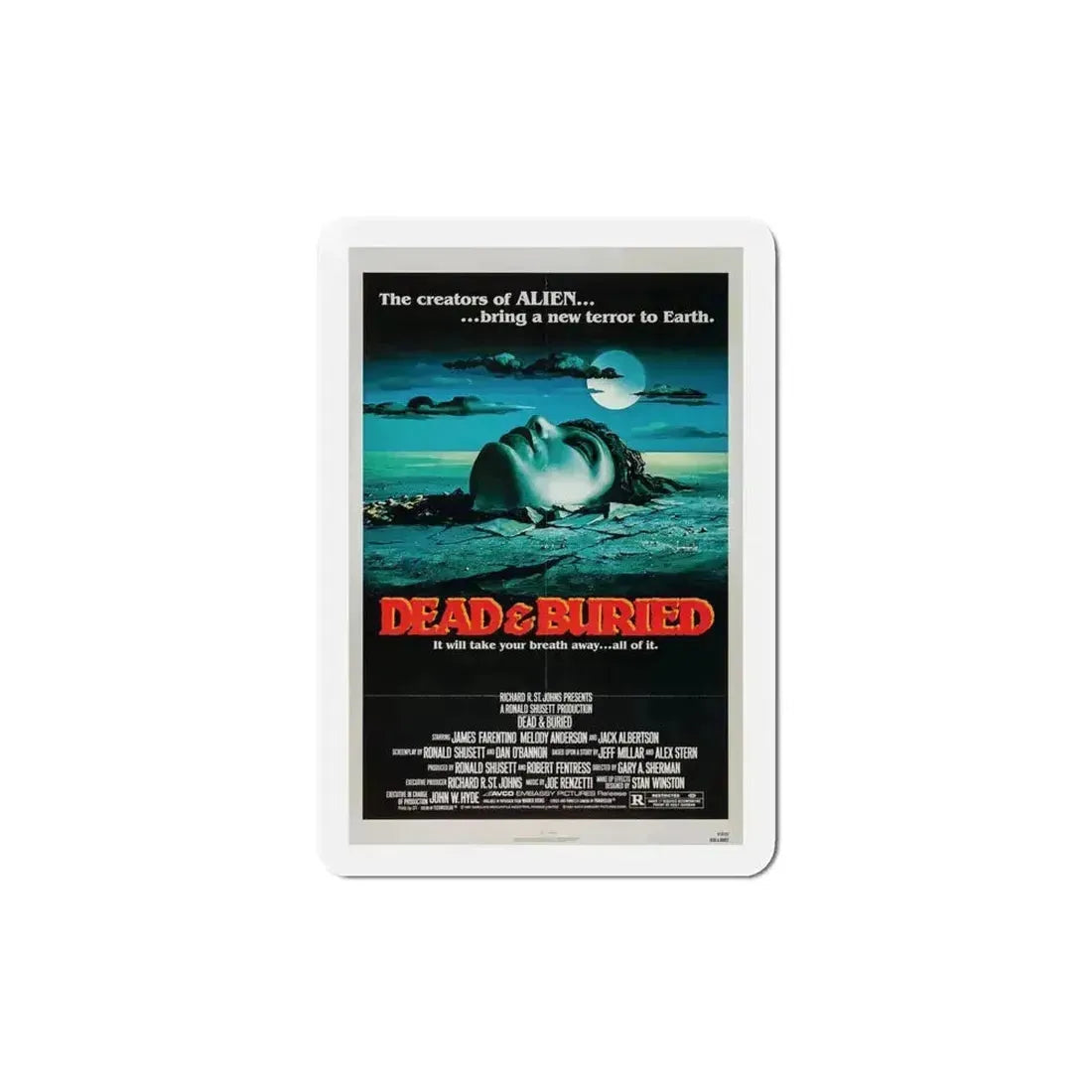 Dead & Buried 1981 Movie Poster Refrigerator Magnet - The Sticker Space