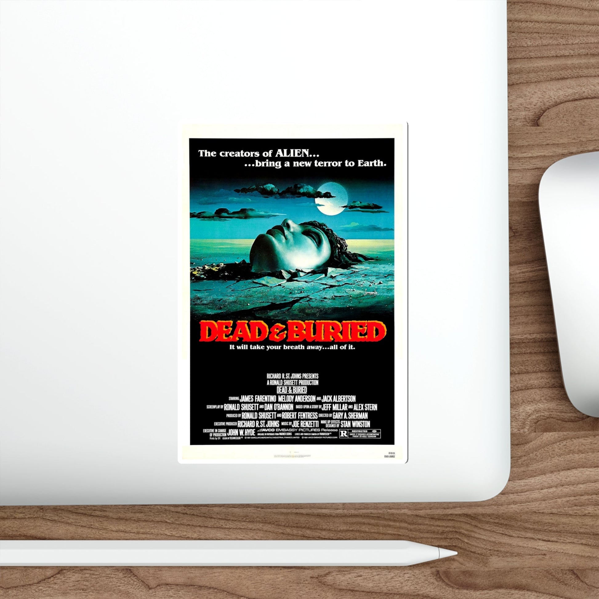 DEAD & BURIED 1981 Movie Poster STICKER Vinyl Die-Cut Decal-The Sticker Space