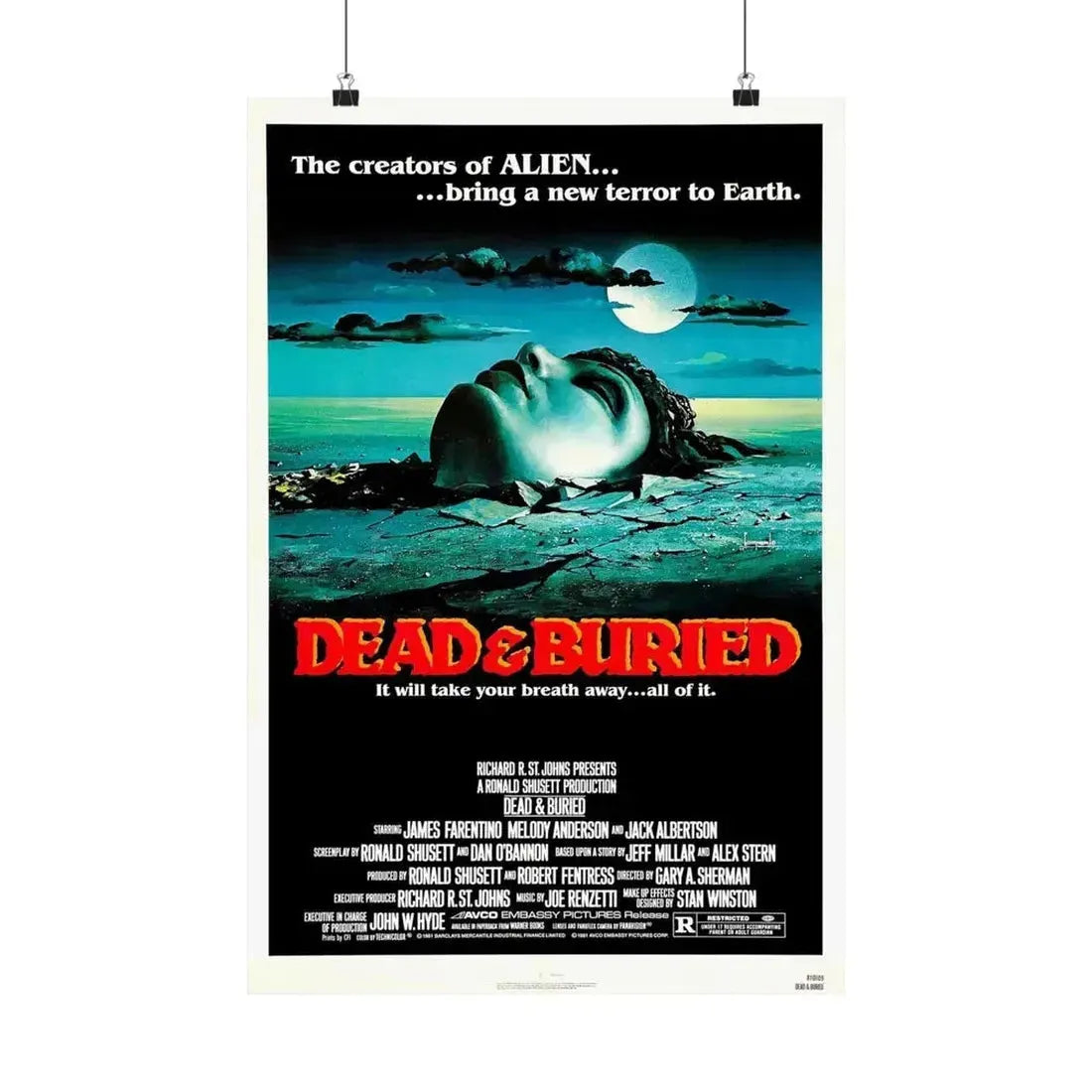DEAD & BURIED 1981 - Paper Movie Poster - The Sticker Space