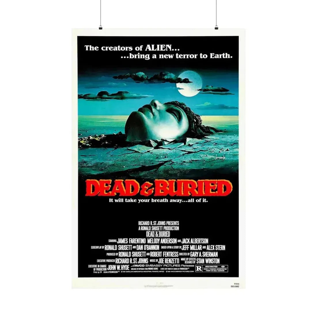 DEAD & BURIED 1981 - Paper Movie Poster - The Sticker Space