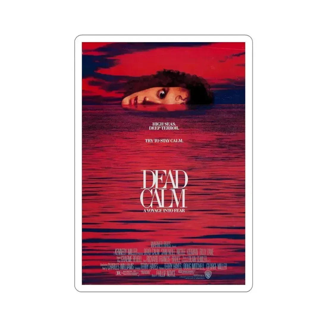Dead Calm 1989 Movie Poster STICKER Vinyl Die-Cut Decal 6 Inch - The Sticker Space