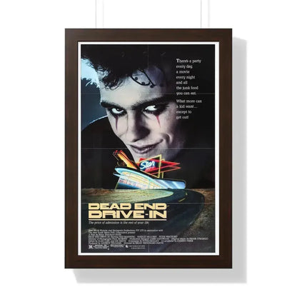 DEAD END DRIVE-IN 1986 - Framed Movie Poster 16″ x 24″ Walnut - The Sticker Space