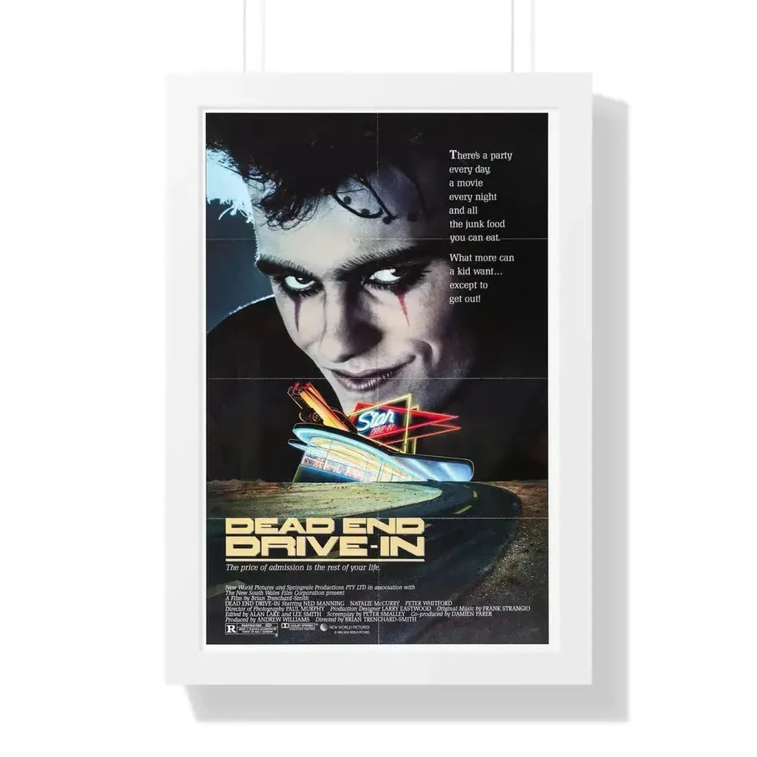 DEAD END DRIVE-IN 1986 - Framed Movie Poster 16″ x 24″ White - The Sticker Space