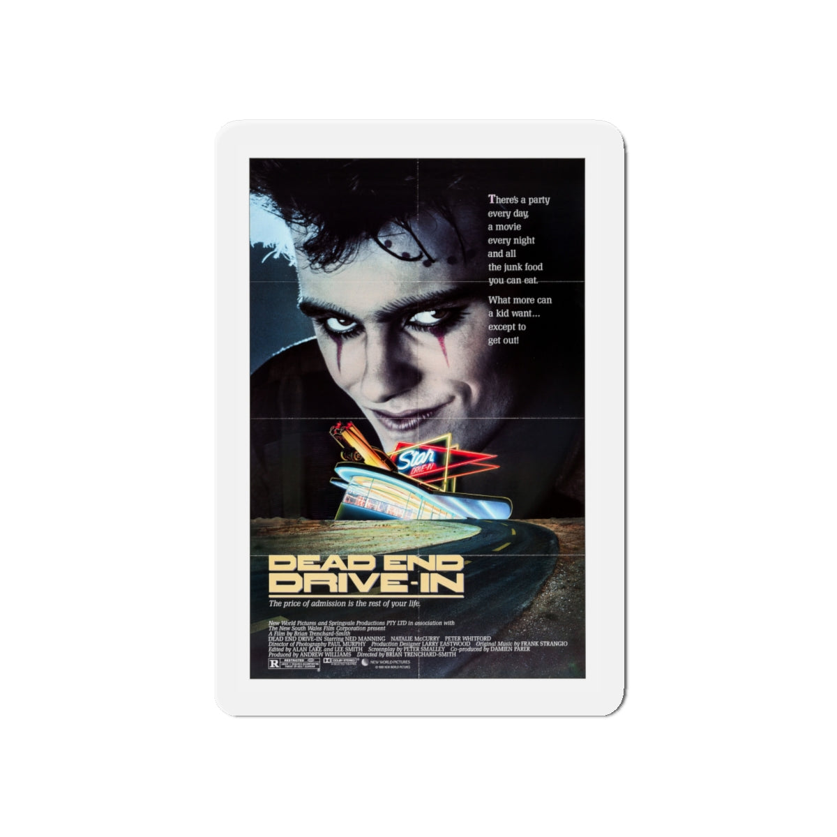 DEAD END DRIVE-IN 1986 Movie Poster - Die-Cut Magnet-5" x 5"-The Sticker Space