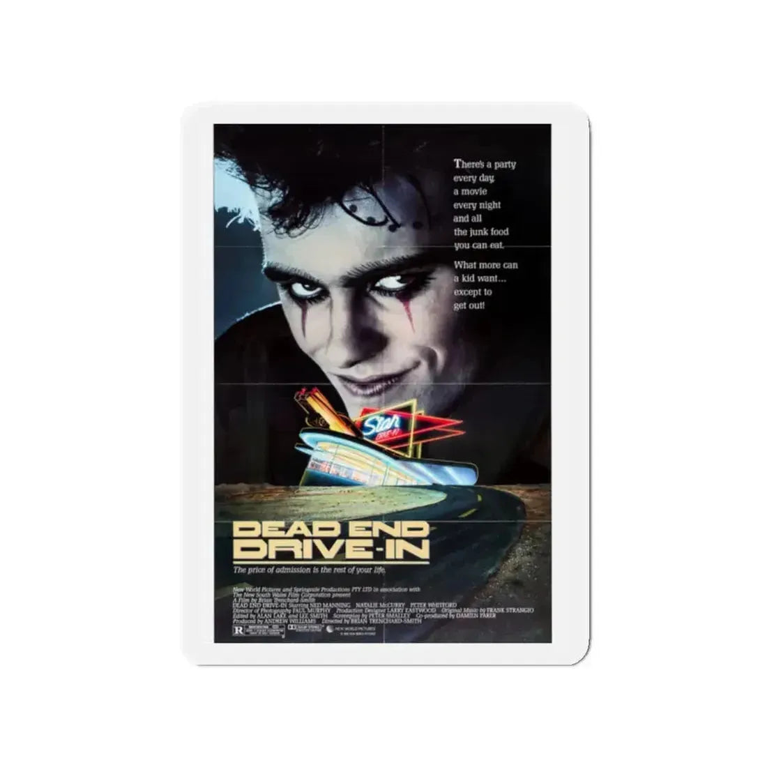 DEAD END DRIVE-IN 1986 Movie Poster - Refrigerator Magnet 2 Inch - The Sticker Space