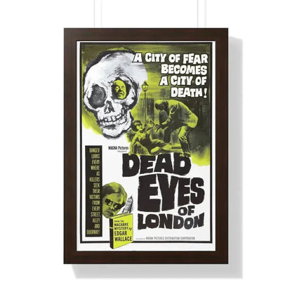DEAD EYES OF LONDON 1961 - Framed Movie Poster 16″ x 24″ Walnut - The Sticker Space