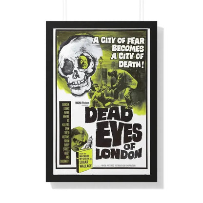 DEAD EYES OF LONDON 1961 - Framed Movie Poster 20" x 30" Black - The Sticker Space