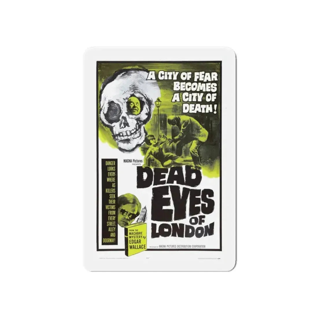 DEAD EYES OF LONDON 1961 Movie Poster - Refrigerator Magnet 6 Inch - The Sticker Space