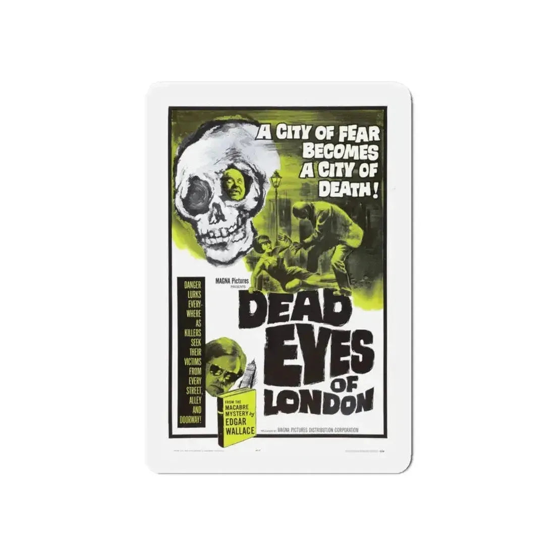 DEAD EYES OF LONDON 1961 Movie Poster - Refrigerator Magnet - The Sticker Space