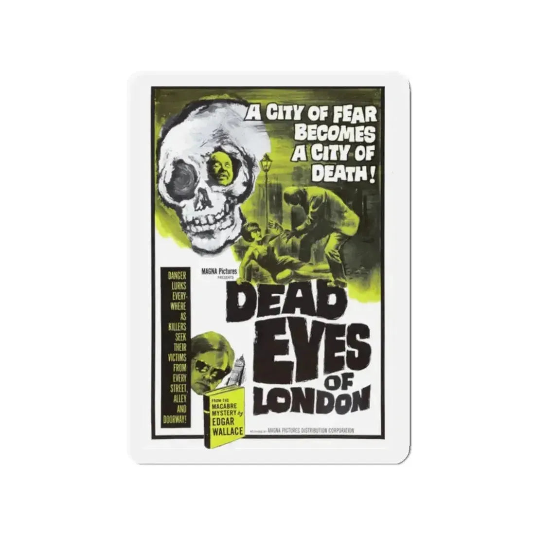 DEAD EYES OF LONDON 1961 Movie Poster - Refrigerator Magnet - The Sticker Space