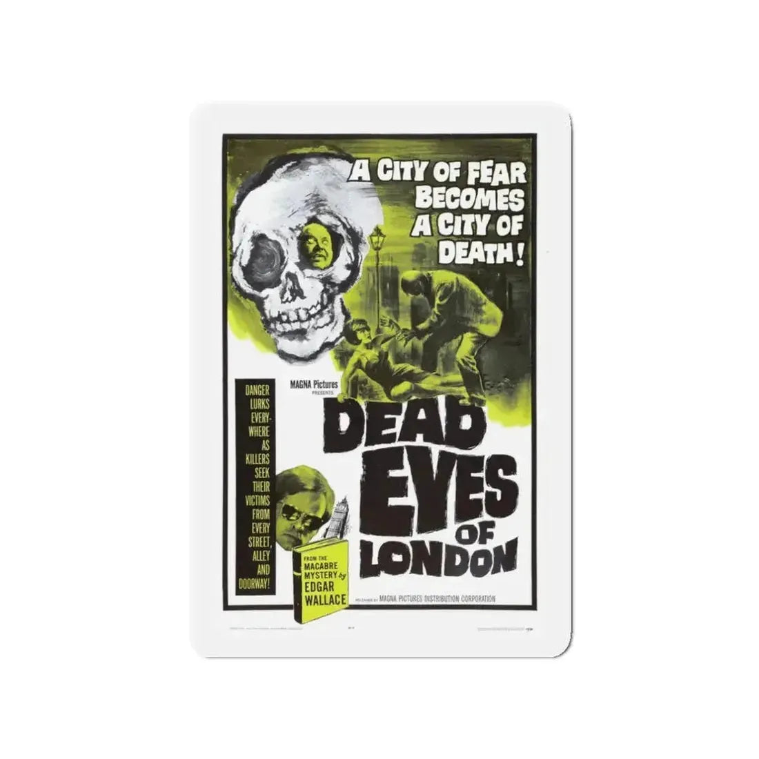 DEAD EYES OF LONDON 1961 Movie Poster - Refrigerator Magnet - The Sticker Space