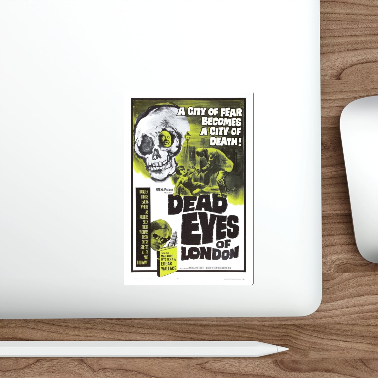 DEAD EYES OF LONDON 1961 Movie Poster STICKER Vinyl Die-Cut Decal-The Sticker Space