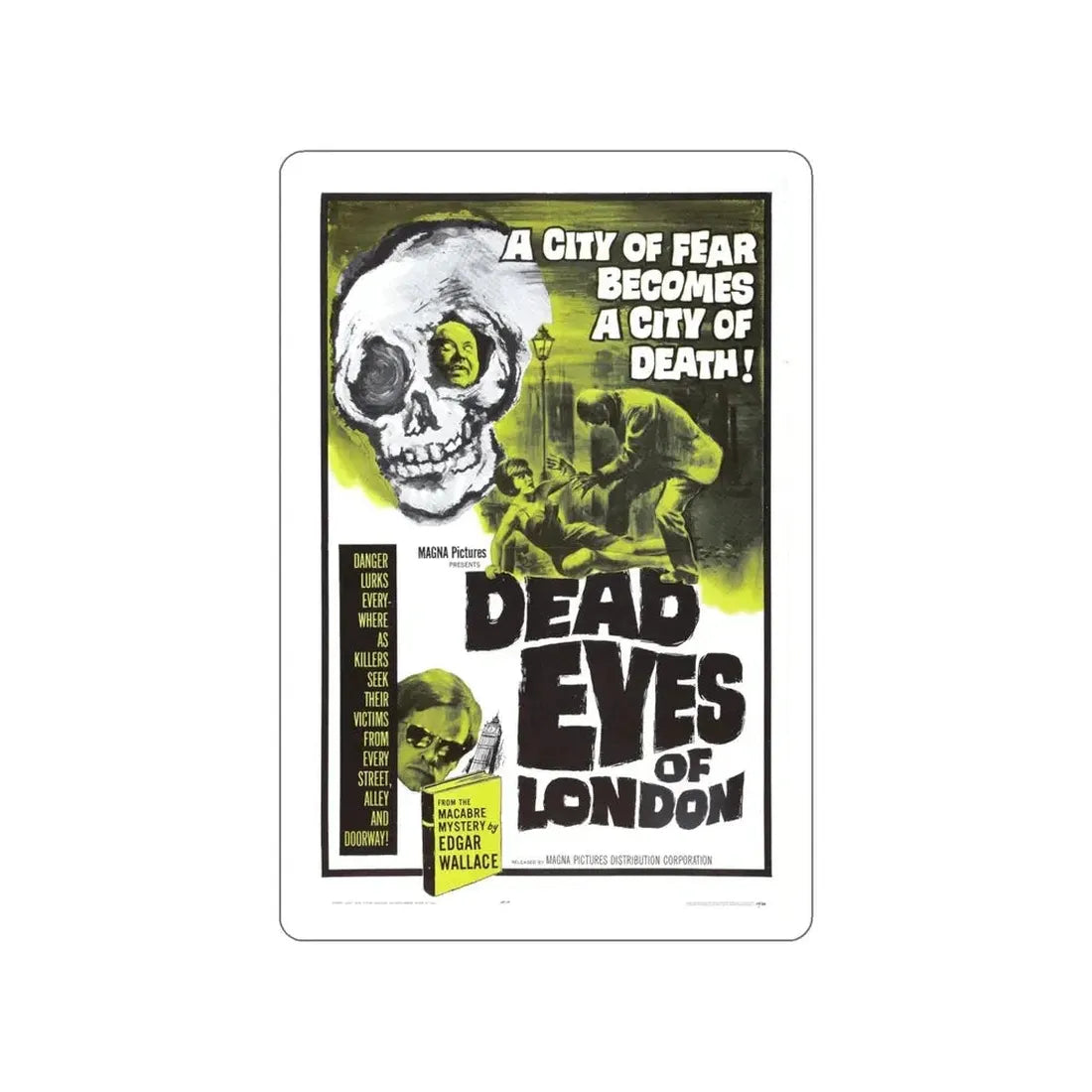 DEAD EYES OF LONDON 1961 Movie Poster STICKER Vinyl Die-Cut Decal 5 Inch - The Sticker Space