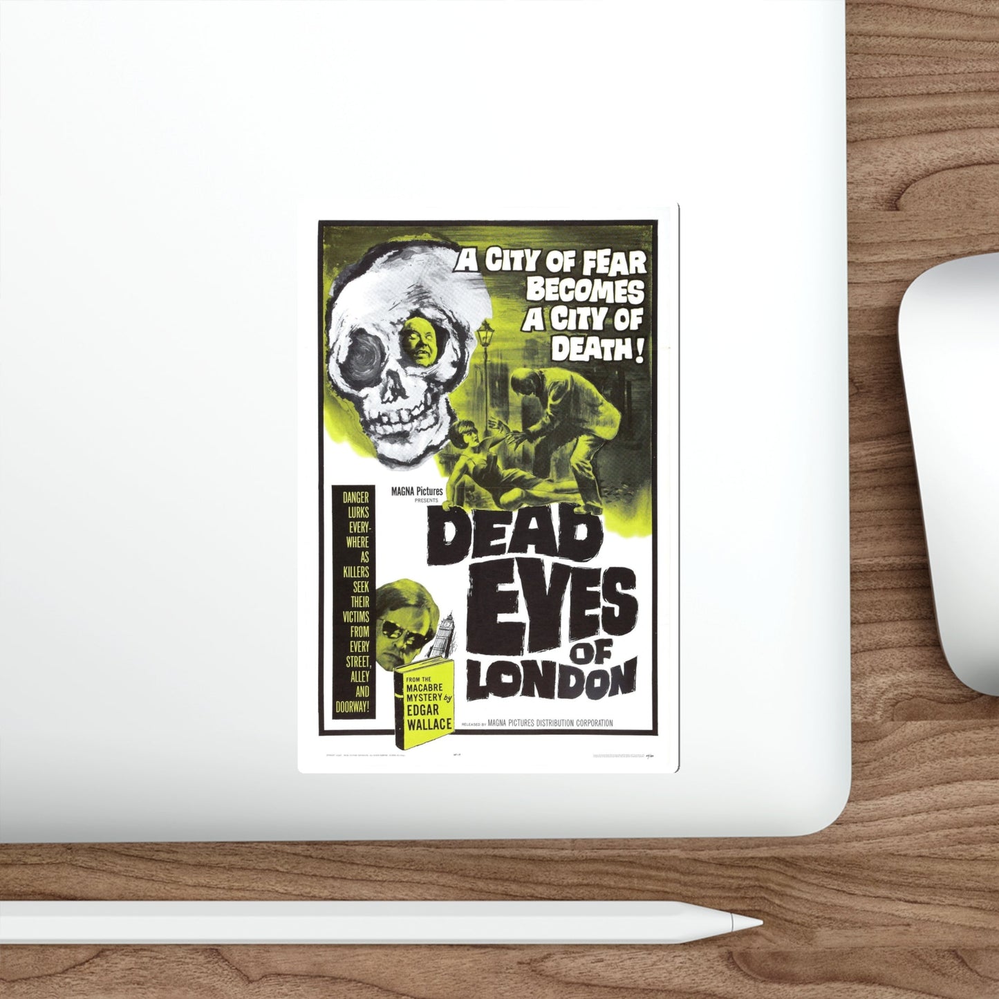 DEAD EYES OF LONDON 1961 Movie Poster STICKER Vinyl Die-Cut Decal-The Sticker Space