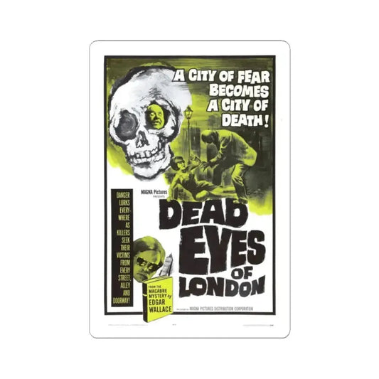DEAD EYES OF LONDON 1961 Movie Poster - STICKER Vinyl Kiss-Cut Decal 2 Inch White - The Sticker Space