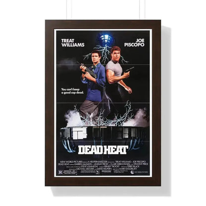 DEAD HEAT 1988 - Framed Movie Poster 16″ x 24″ Walnut - The Sticker Space