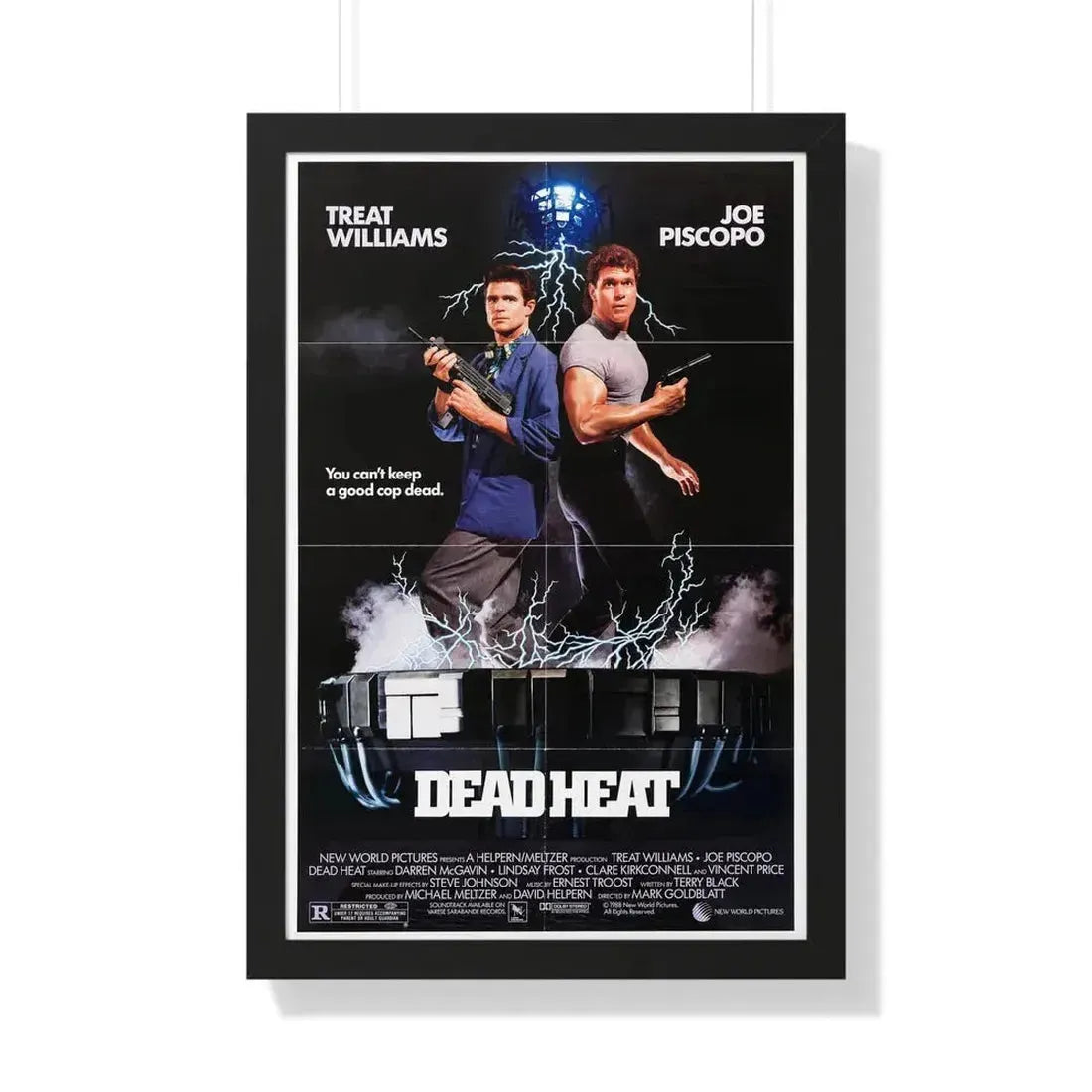 DEAD HEAT 1988 - Framed Movie Poster 20" x 30" Black - The Sticker Space