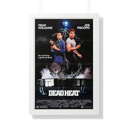 DEAD HEAT 1988 - Framed Movie Poster 20" x 30" White - The Sticker Space