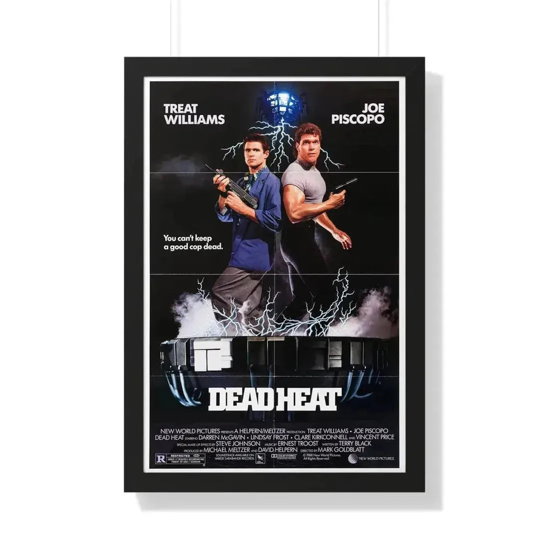 DEAD HEAT 1988 - Framed Movie Poster - The Sticker Space