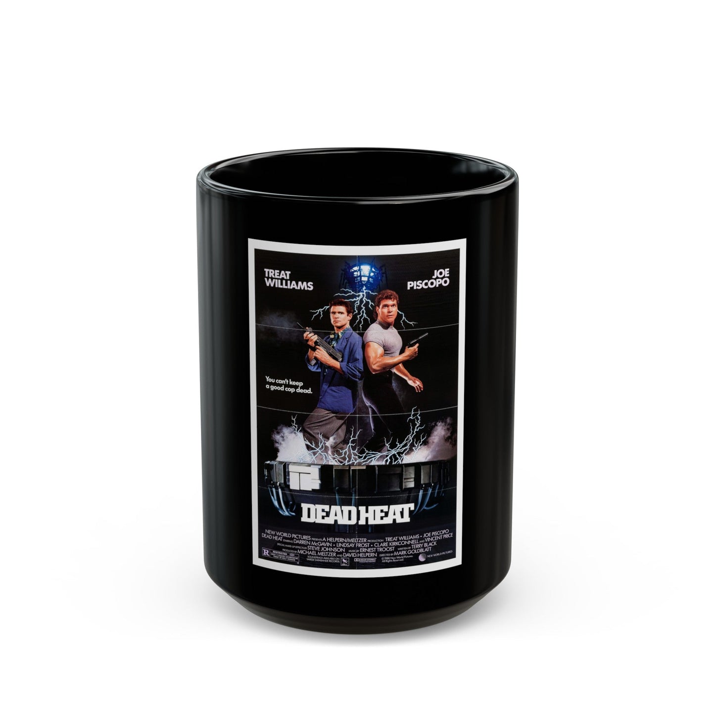 DEAD HEAT 1988 Movie Poster - Black Coffee Mug-15oz-The Sticker Space