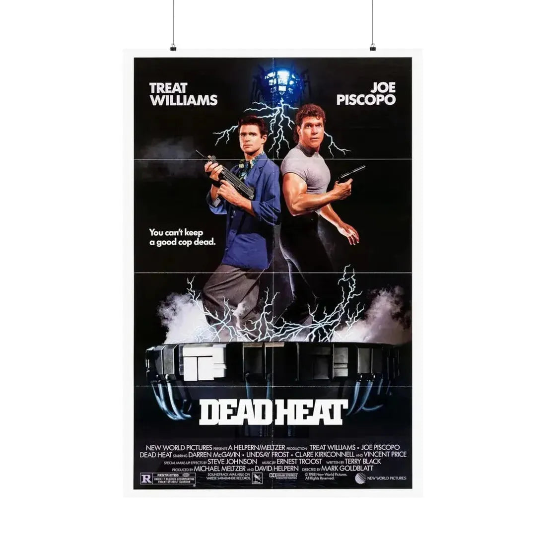 DEAD HEAT 1988 - Paper Movie Poster - The Sticker Space
