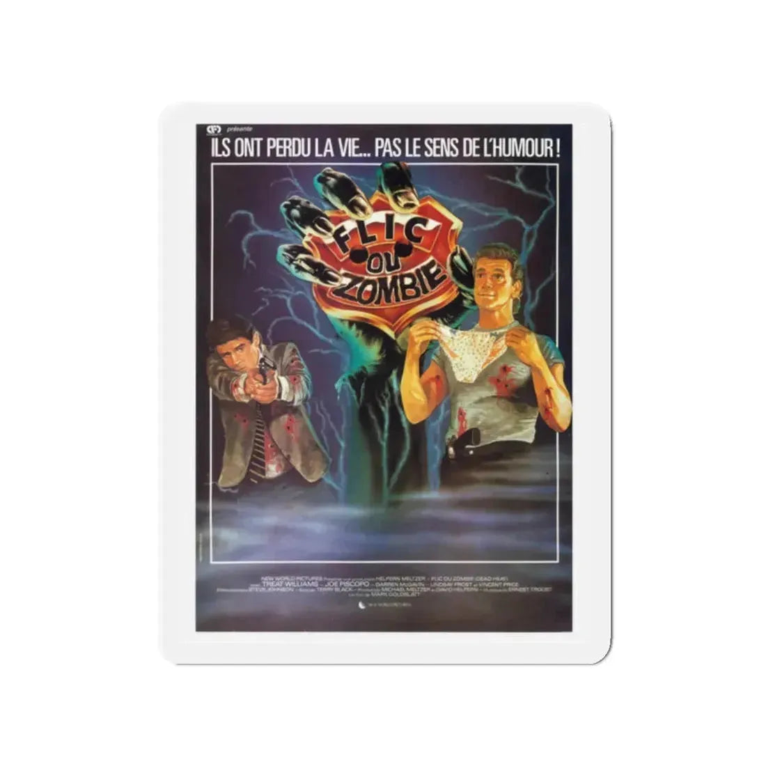 DEAD HEAT (FRENCH) 1988 Movie Poster - Refrigerator Magnet 2 Inch - The Sticker Space