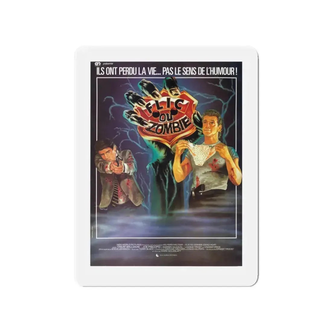 DEAD HEAT (FRENCH) 1988 Movie Poster - Refrigerator Magnet 4 Inch - The Sticker Space