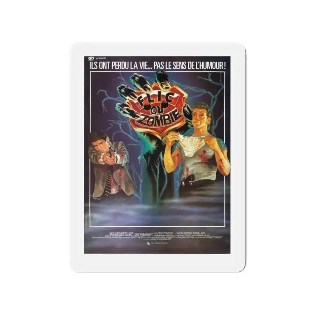 DEAD HEAT (FRENCH) 1988 Movie Poster - Refrigerator Magnet - The Sticker Space