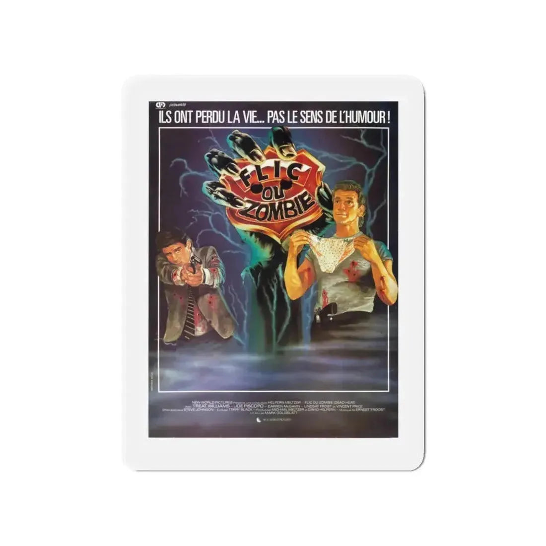 DEAD HEAT (FRENCH) 1988 Movie Poster - Refrigerator Magnet - The Sticker Space