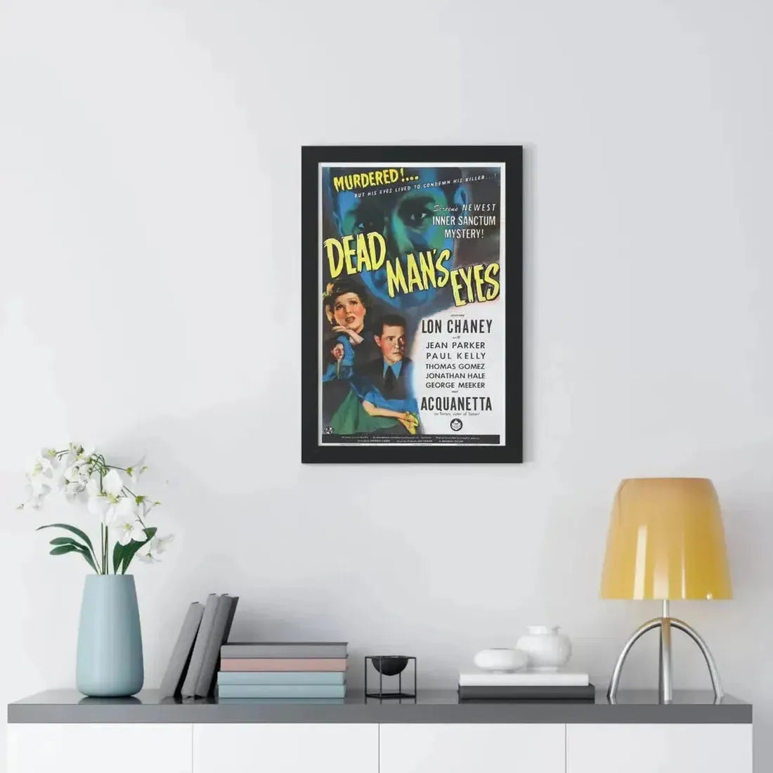 DEAD MAN'S EYES 1944 - Framed Movie Poster - The Sticker Space