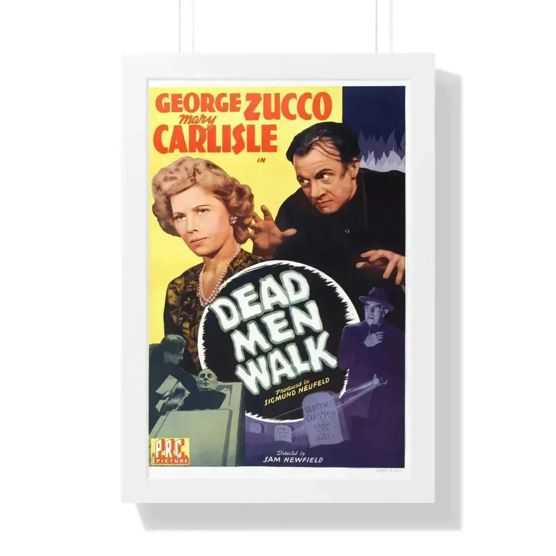 DEAD MAN WALK 1943 - Framed Movie Poster 16″ x 24″ White - The Sticker Space