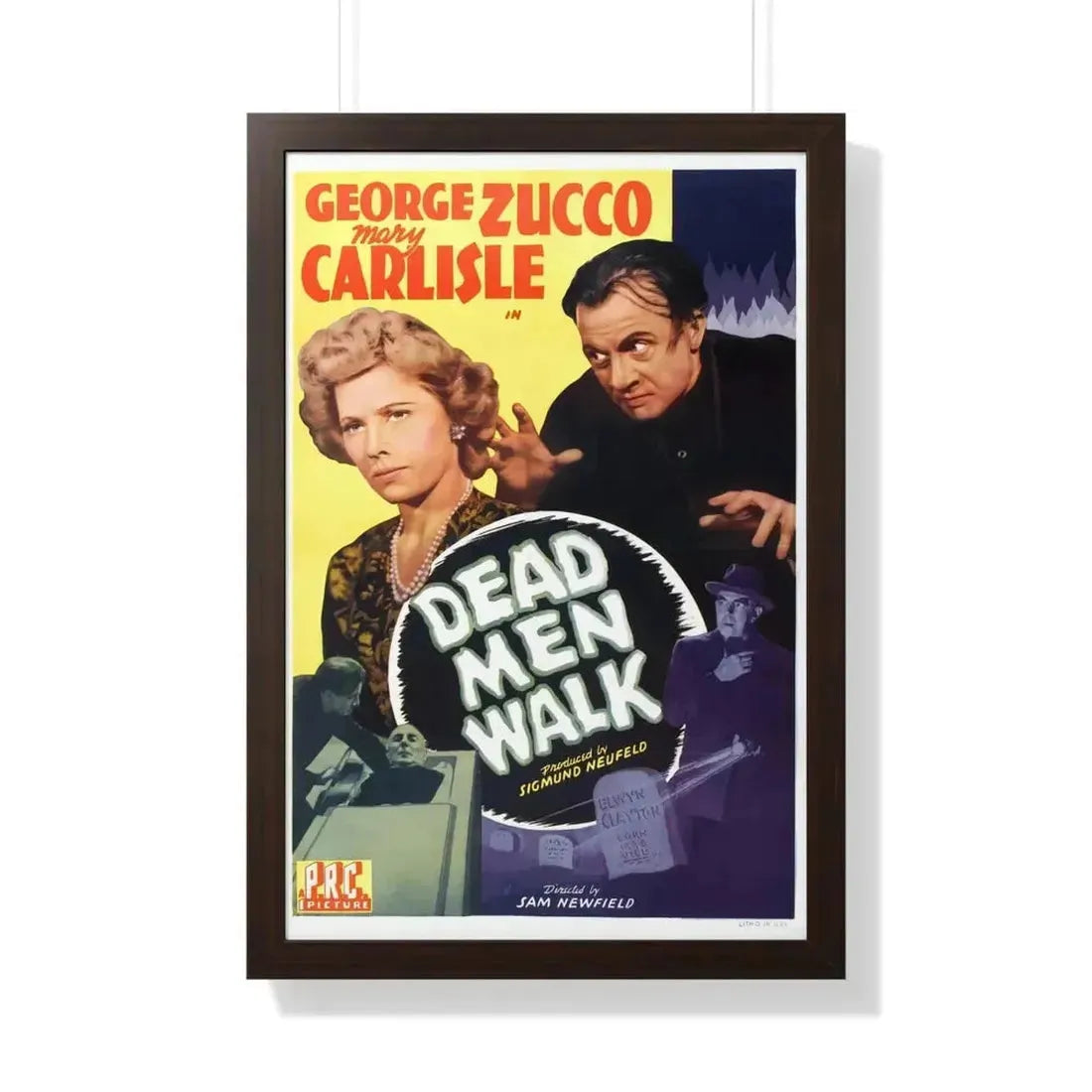 DEAD MAN WALK 1943 - Framed Movie Poster - The Sticker Space