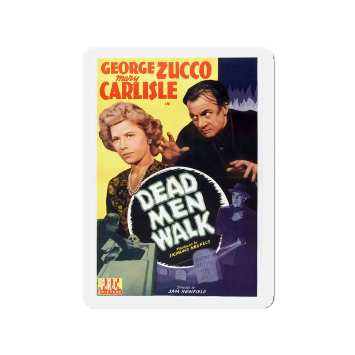 DEAD MAN WALK 1943 Movie Poster - Die-Cut Magnet-2" x 2"-The Sticker Space