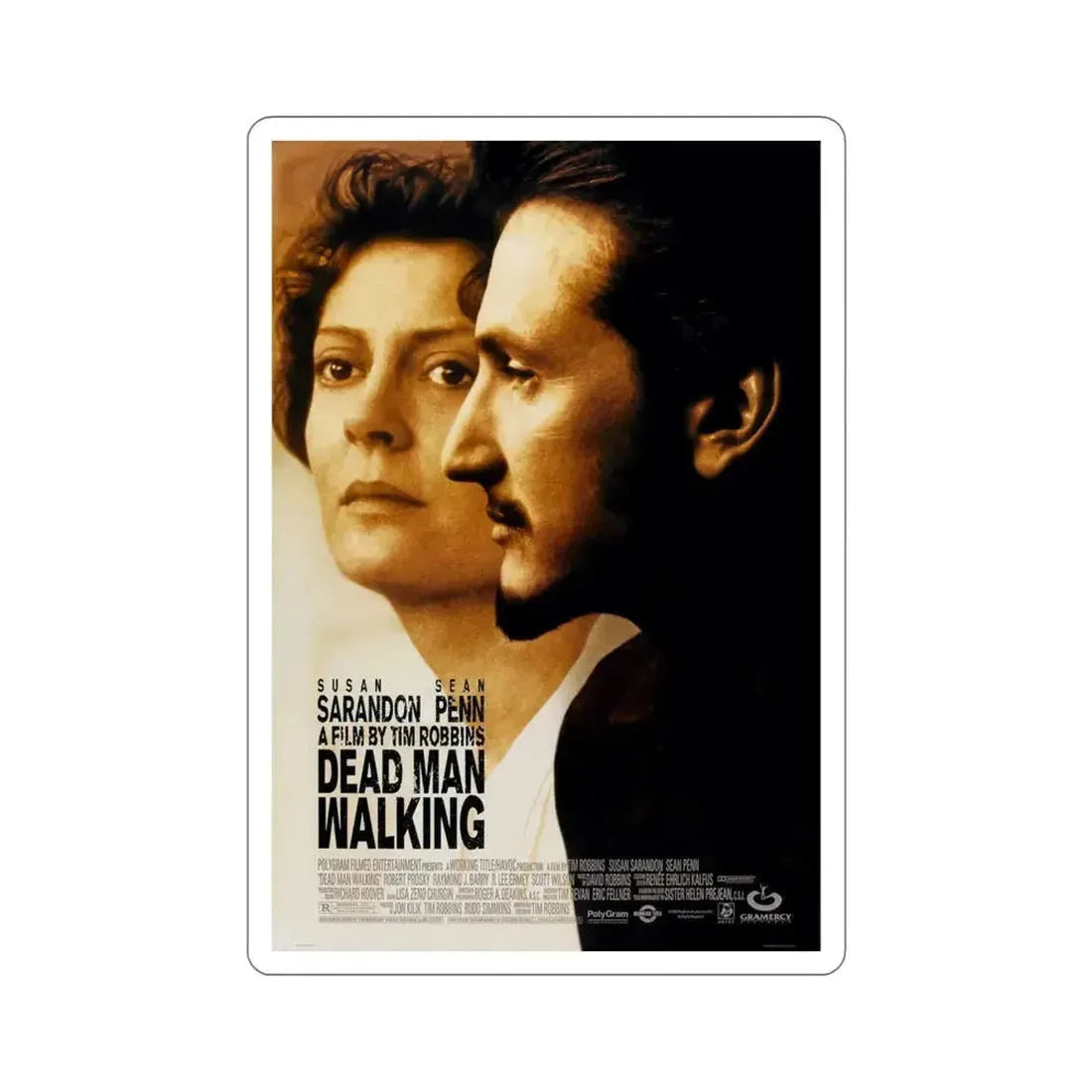Dead Man Walking 1995 Movie Poster STICKER Vinyl Die-Cut Decal 4 Inch - The Sticker Space