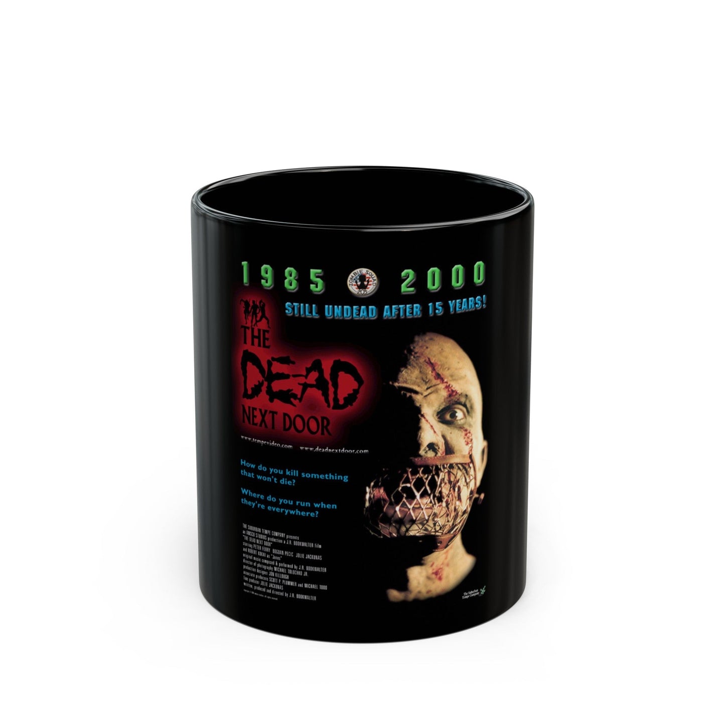 DEAD NEXT DOOR 1989 Movie Poster - Black Coffee Mug-11oz-The Sticker Space