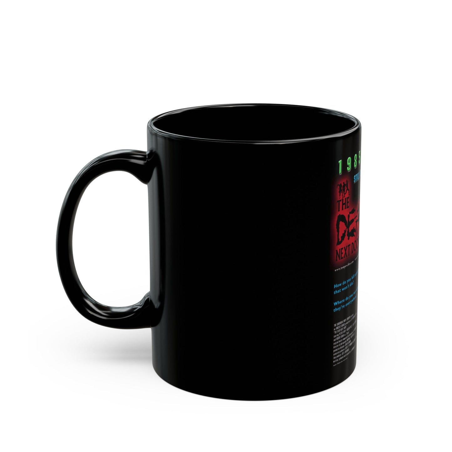 DEAD NEXT DOOR 1989 Movie Poster - Black Coffee Mug-The Sticker Space