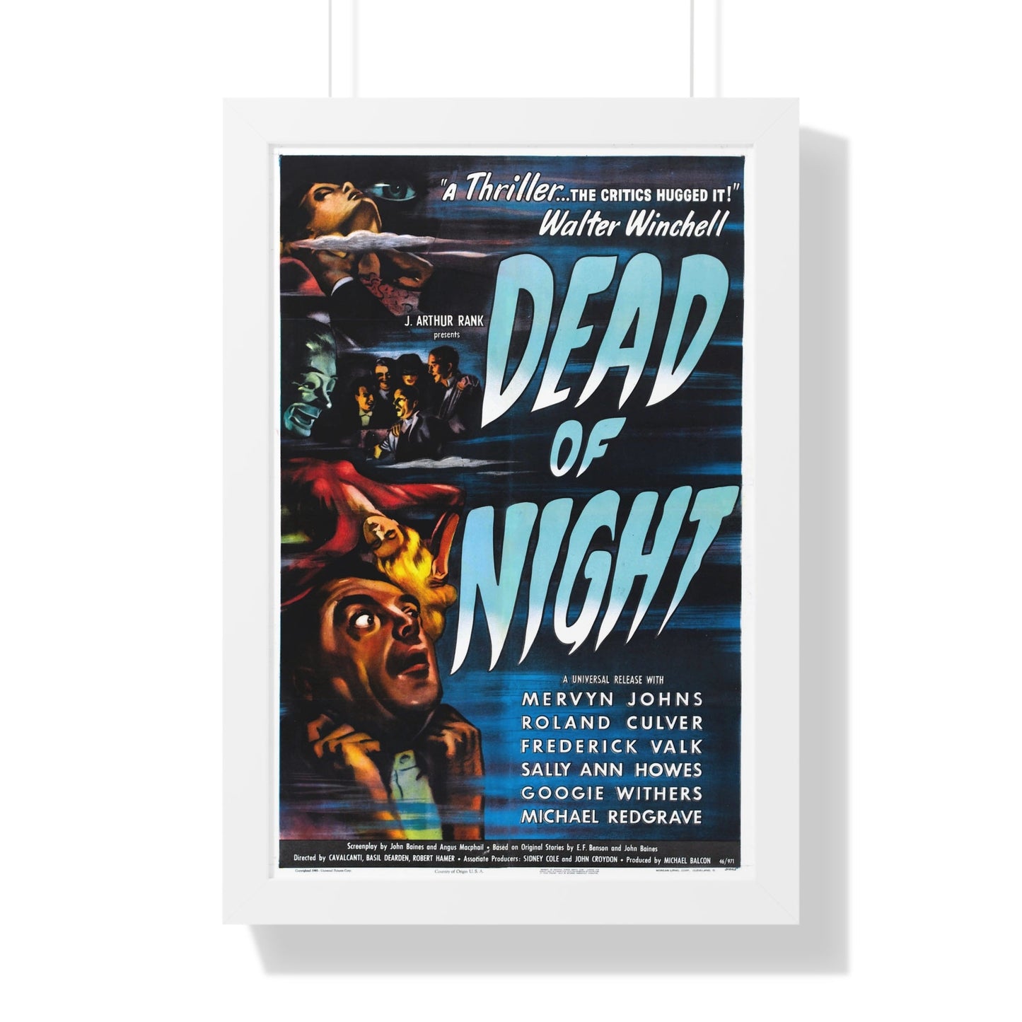 DEAD OF NIGHT 1945 - Framed Movie Poster-16″ x 24″-The Sticker Space