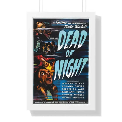 DEAD OF NIGHT 1945 - Framed Movie Poster 16″ x 24″ White - The Sticker Space