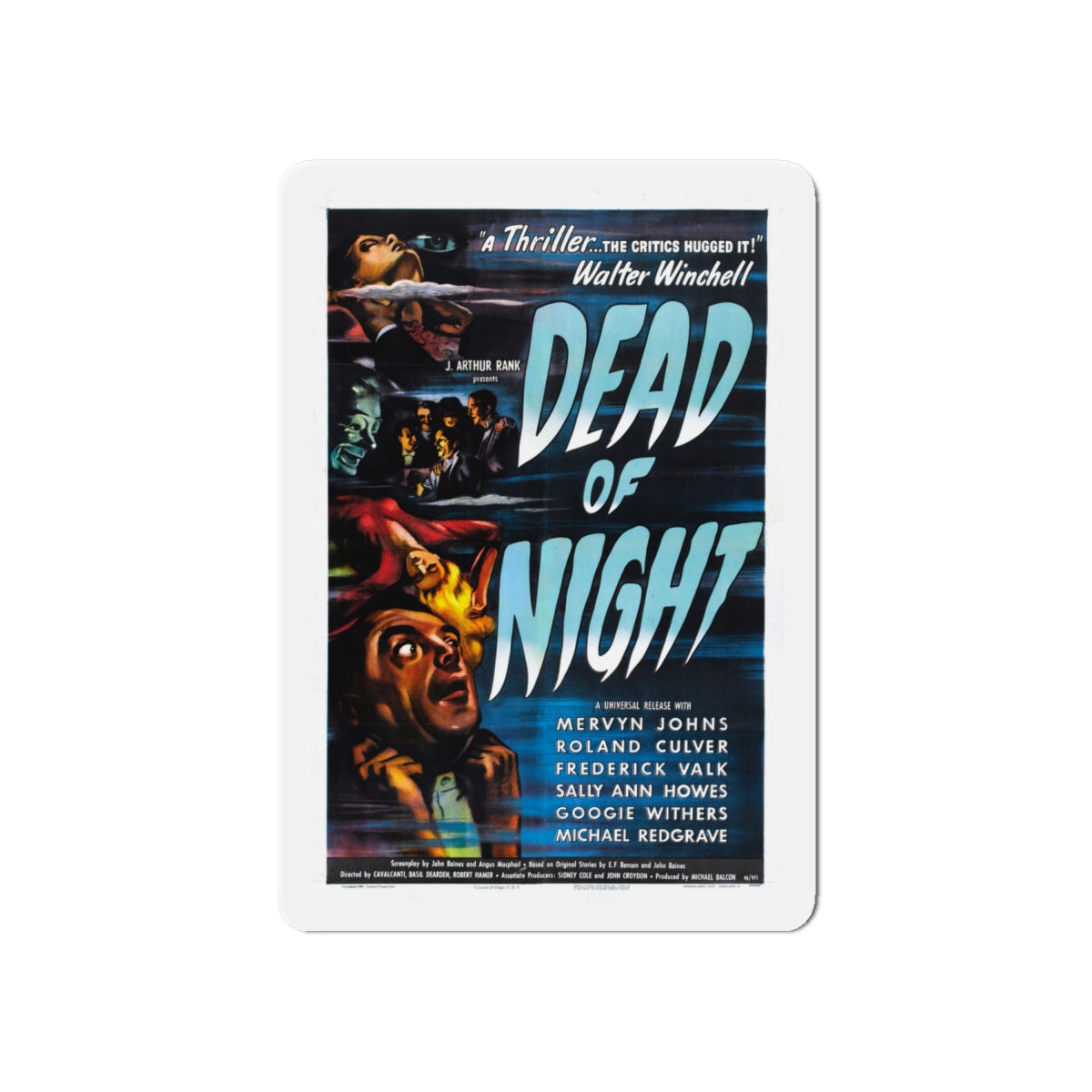 DEAD OF NIGHT 1945 Movie Poster - Die-Cut Magnet-6 × 6"-The Sticker Space