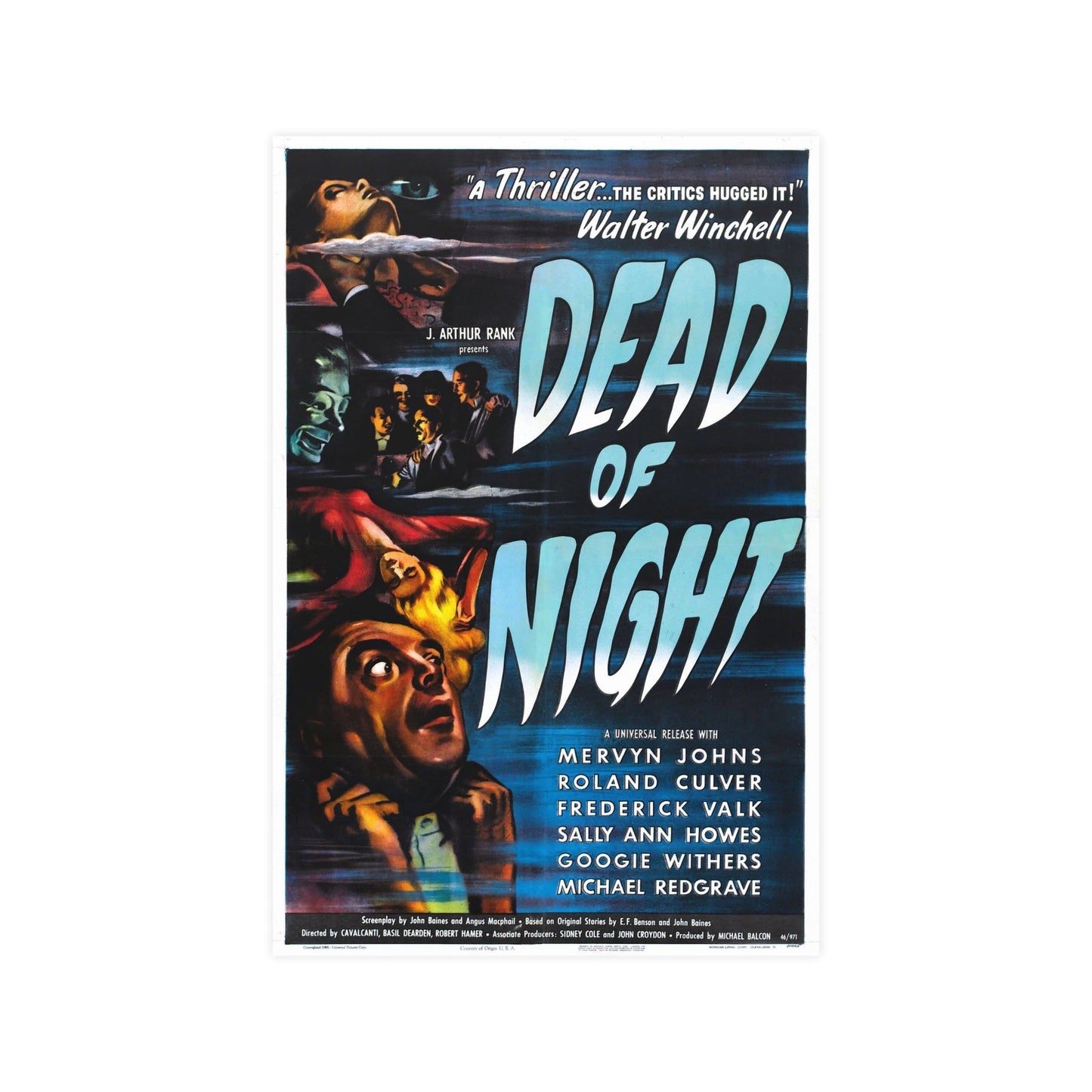 DEAD OF NIGHT 1945 - Paper Movie Poster-12″ x 18″ (Vertical)-The Sticker Space