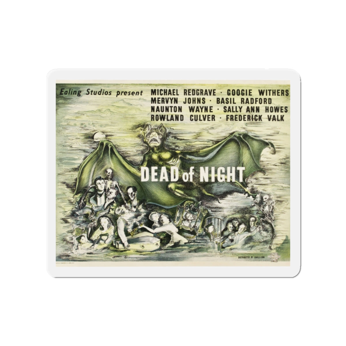 DEAD OF NIGHT (2) 1945 Movie Poster - Die-Cut Magnet-2" x 2"-The Sticker Space